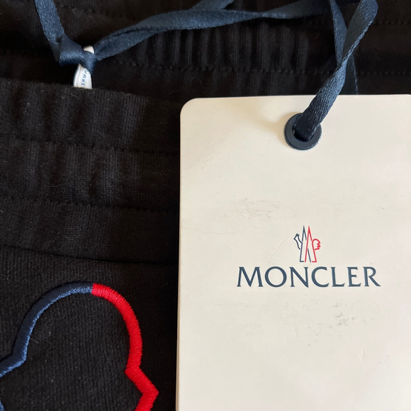 NWT Men's Moncler Black Red Stripe Track Pants M - Picture 6 of 7